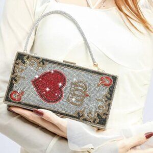 Neiman Marcus Minaudière Red Heart Purse